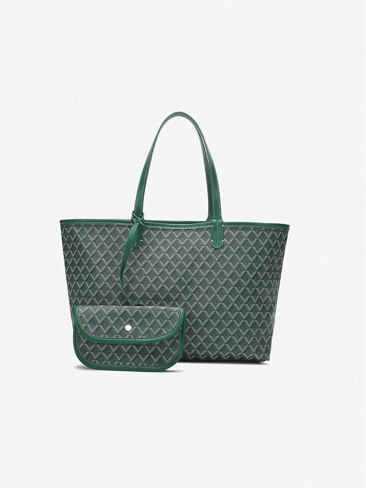 Casual Schoudertas van PVC voor Dames | Tote Bag | Grote Lichte Tas voor Studenten