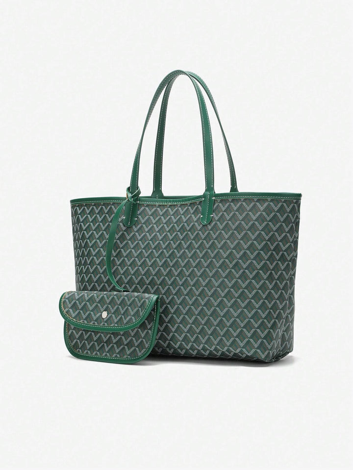 Casual Schoudertas van PVC voor Dames | Tote Bag | Grote Lichte Tas voor Studenten