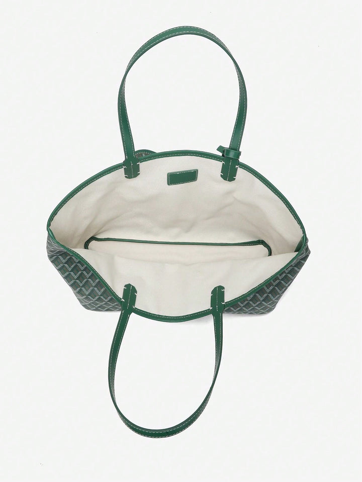 Casual Schoudertas van PVC voor Dames | Tote Bag | Grote Lichte Tas voor Studenten