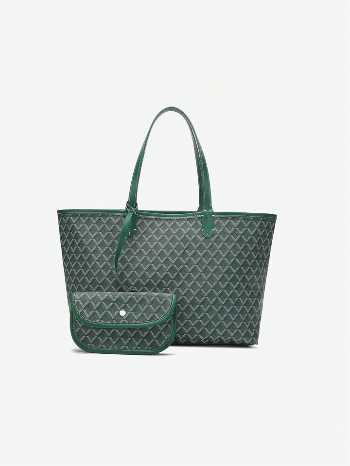 Casual Schoudertas van PVC voor Dames | Tote Bag | Grote Lichte Tas voor Studenten
