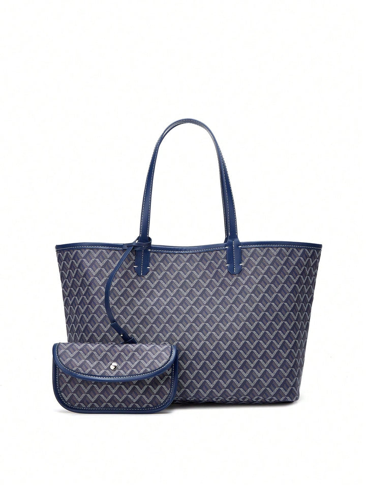 Casual Schoudertas van PVC voor Dames | Tote Bag | Grote Lichte Tas voor Studenten
