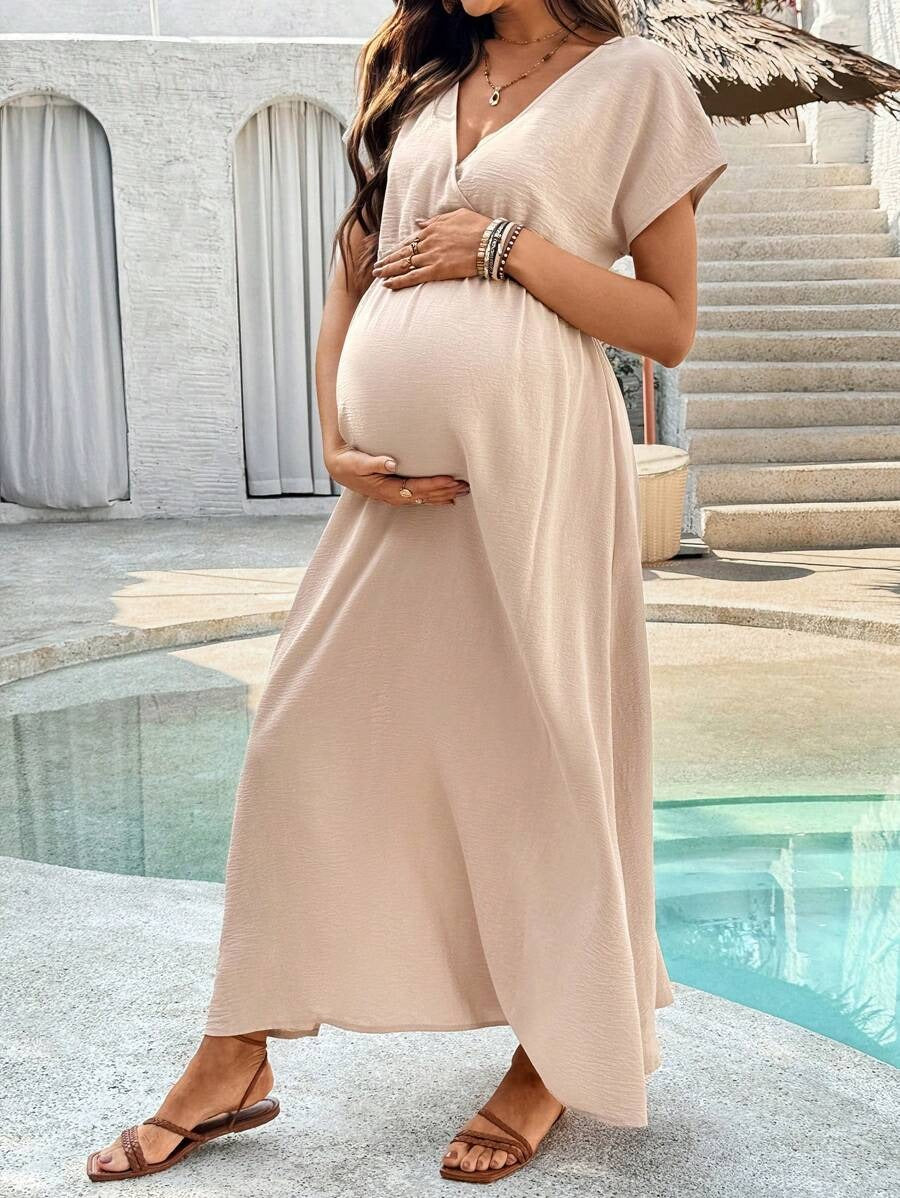 Zwangerschapsjurk met V-hals en Split