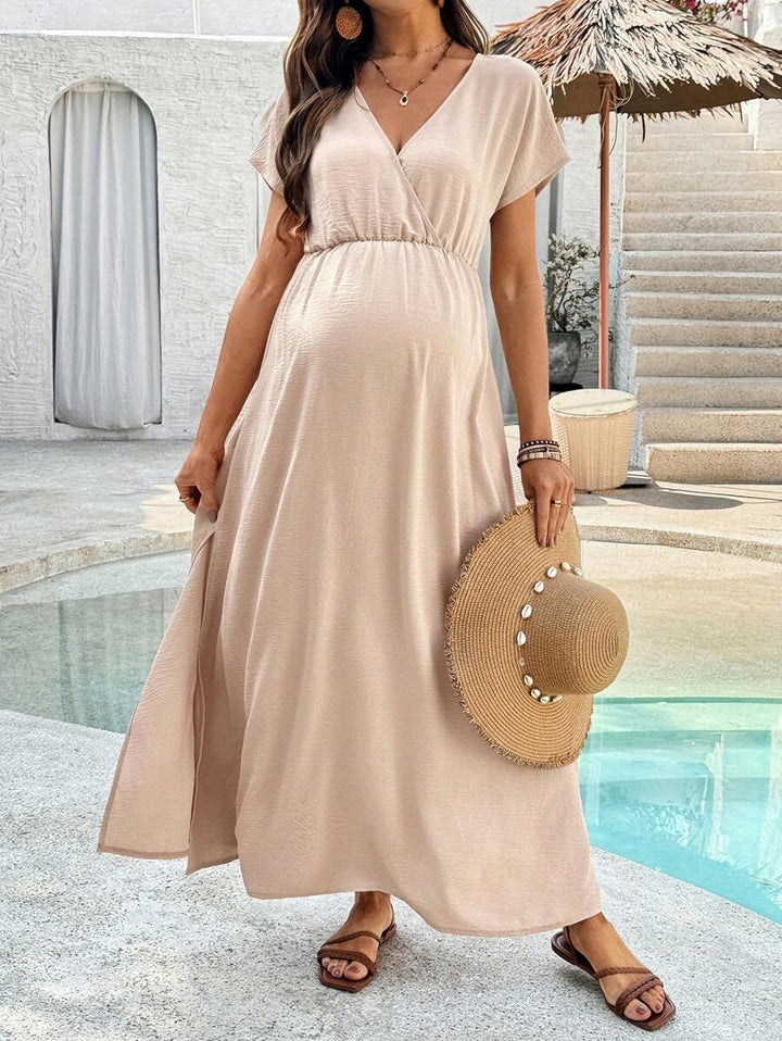 Zwangerschapsjurk met V-hals en Split