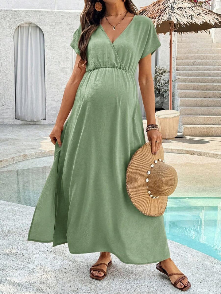 Zwangerschapsjurk met V-hals en Split