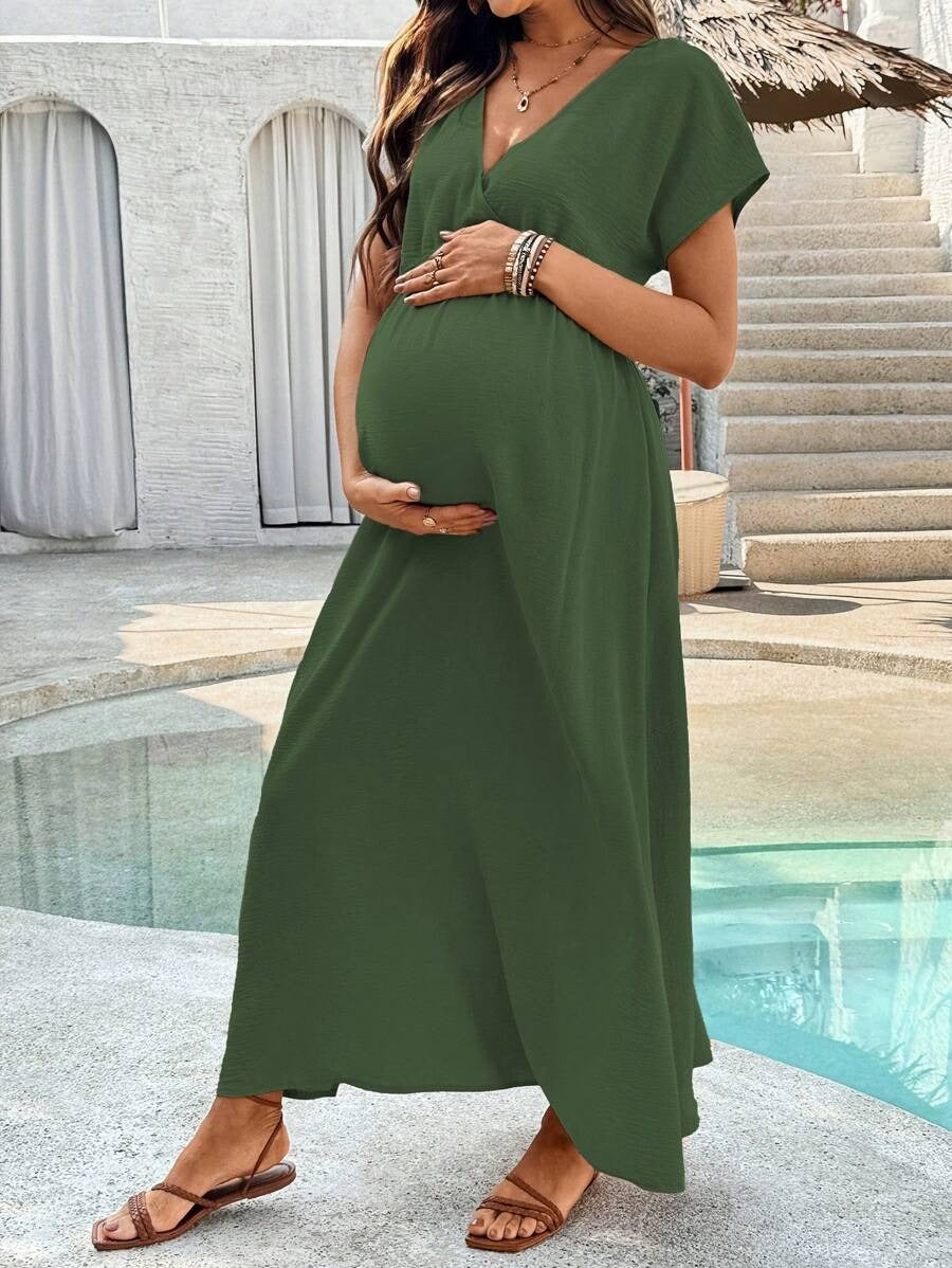 Zwangerschapsjurk met V-hals en Split