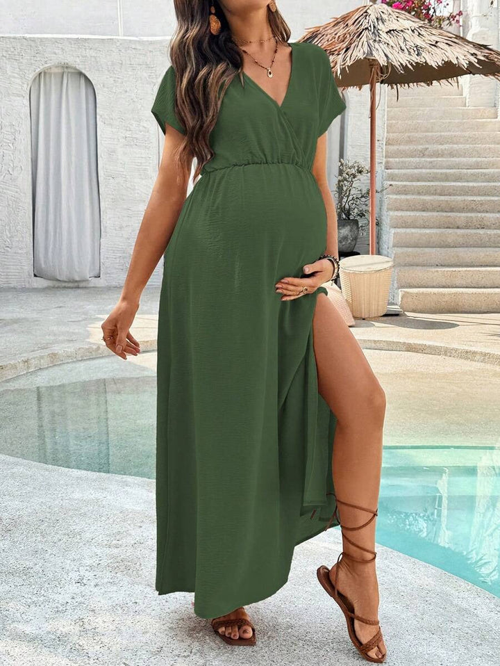 Zwangerschapsjurk met V-hals en Split