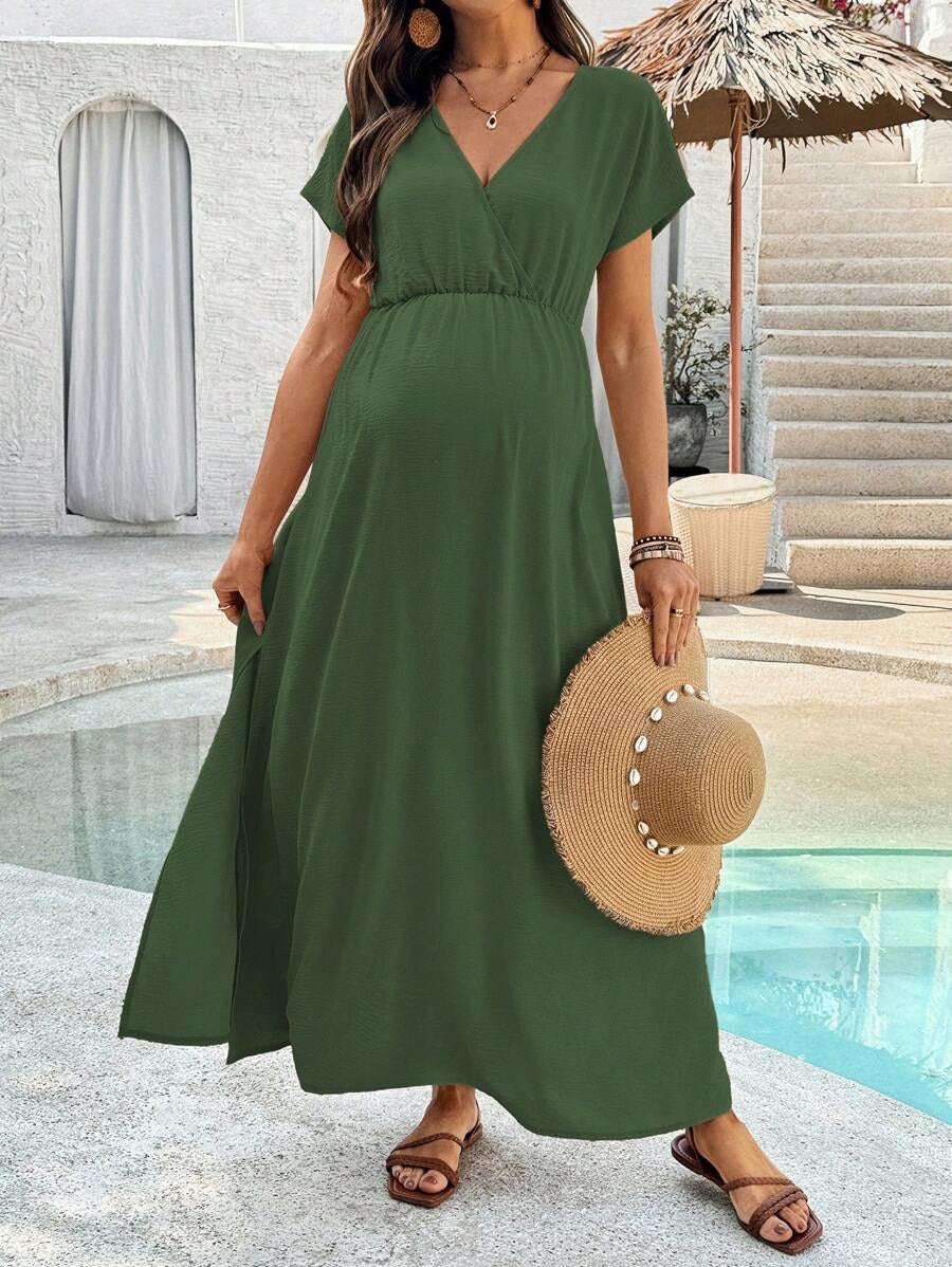 Zwangerschapsjurk met V-hals en Split