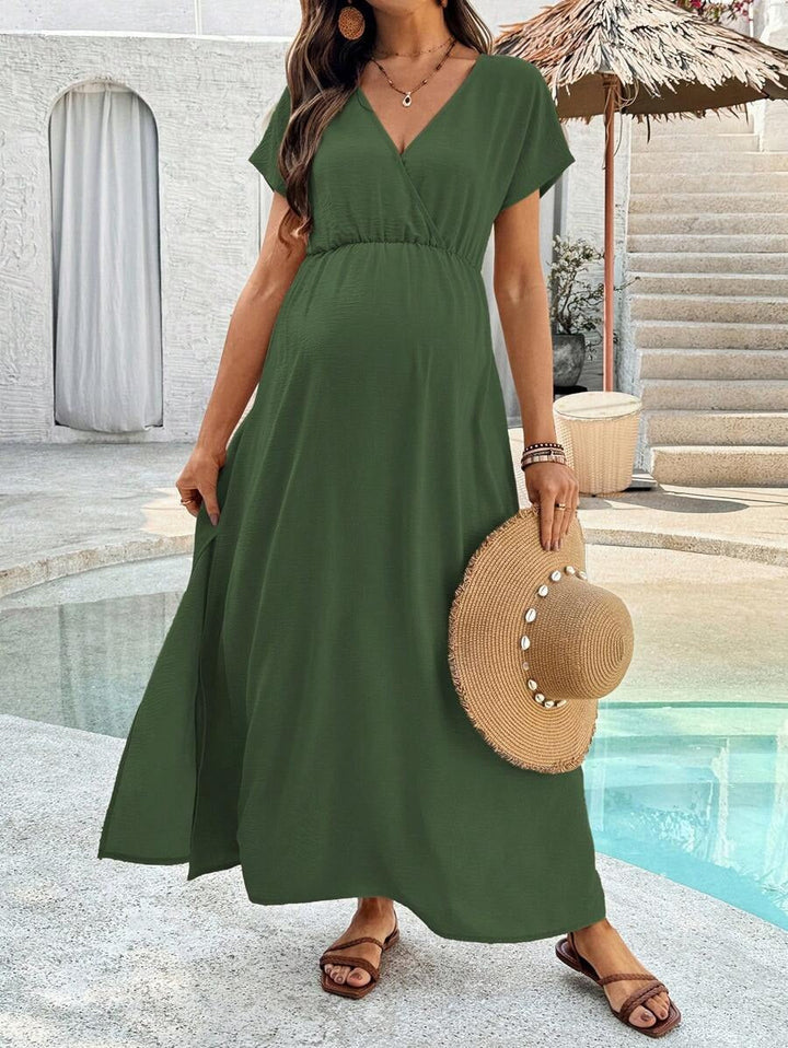 Zwangerschapsjurk met V-hals en Split