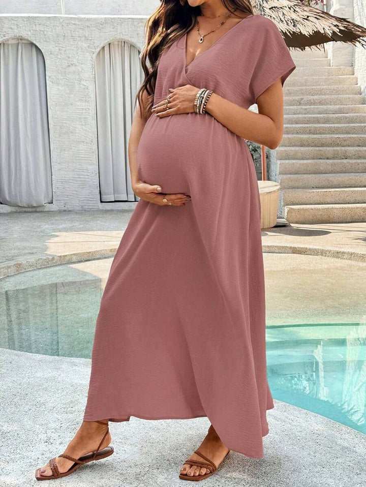 Zwangerschapsjurk met V-hals en Split