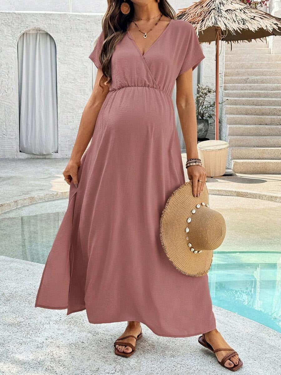 Zwangerschapsjurk met V-hals en Split