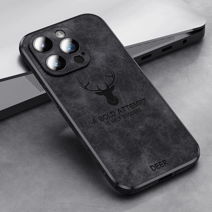 Luxe Hertenleren iPhone Hoes - Veltro