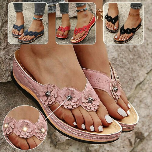 Orthopedische Dames Sandalen met Bloemendetail – Melina