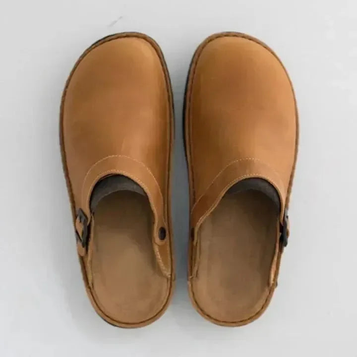 Luxe Leren Herenslippers – Elias