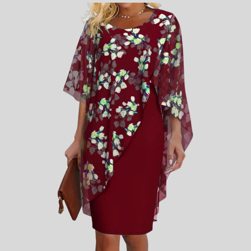 Elegante bloemenjurk van chiffon – sierlijke stijl met vrouwelijke prints