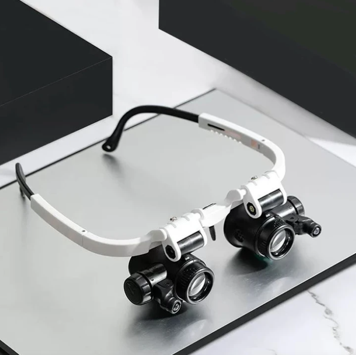 HD Loepbril met LED-Verlichting en Verwisselbare Lenzen - Optiview