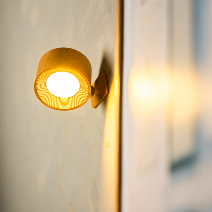 Draadloze led-wandlamp met 360°-draaiing, touch-dimmer, 3 lichtkleuren en USB-C-accu