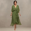Marta™ | Elegante Chiffon Midi Jurk