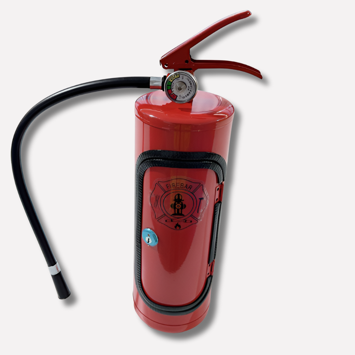 Verborgen mini-bar met brandblusser