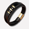 The Label - Stijlvolle lederen armband mannen