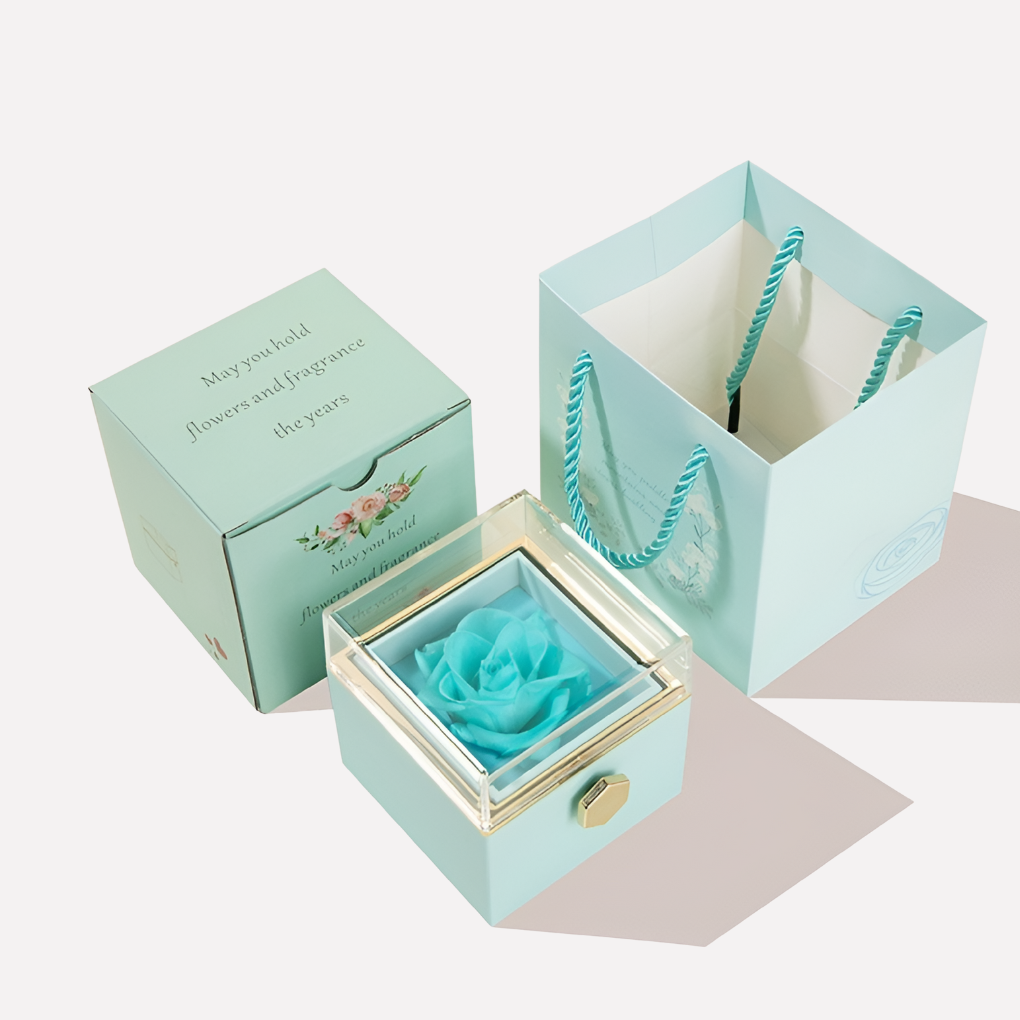 Eeuwige roos met op maat gemaakte gegraveerde ketting