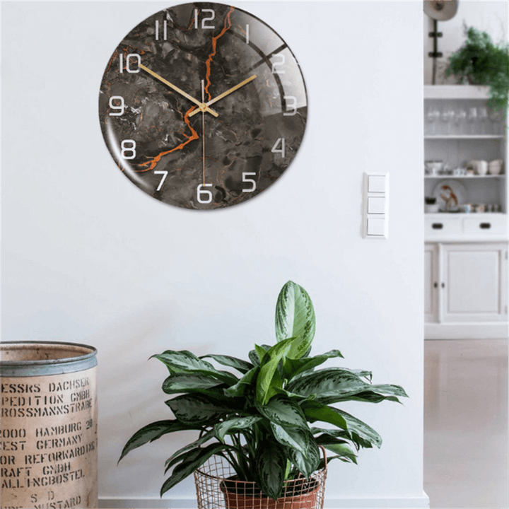 Elegante Wandklok met Marmereffect – MarbleTime