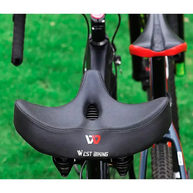 Comfortabele fietszadel met extra brede zit