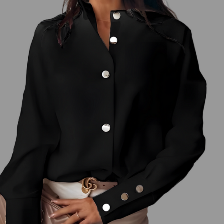 Dames puffer shirt met knopen – Comfortabel dagelijkse laag
