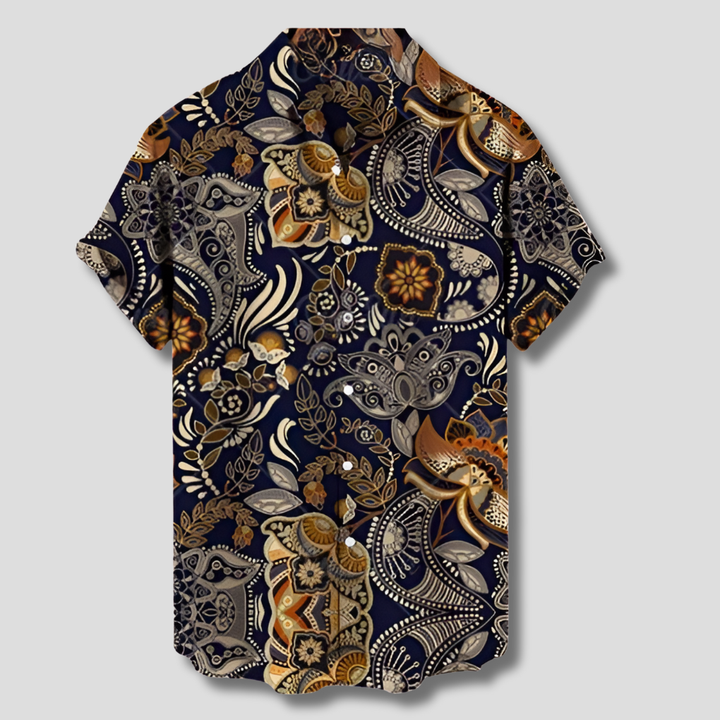 Comfortabel Heren Shirt met Korte Mouwen en Stijlvolle Print