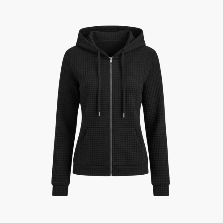Dames Zip-Up Hoodie met Trekkoordkap