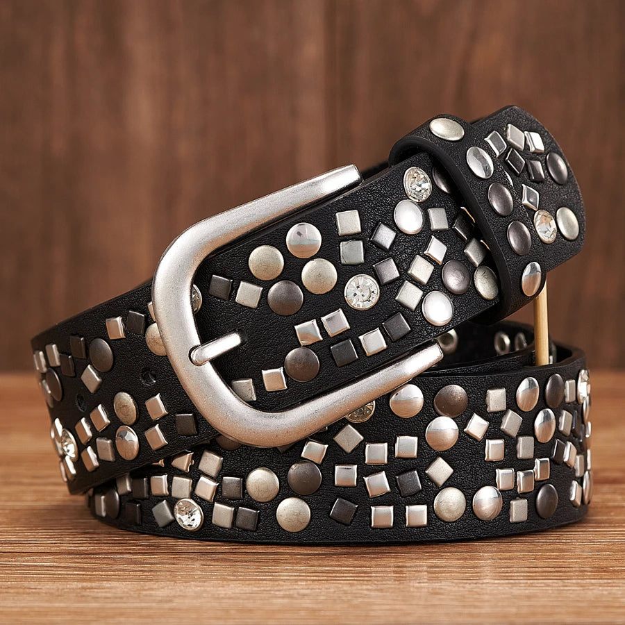 Rock 'n' Rivet fashionista-riem met studs