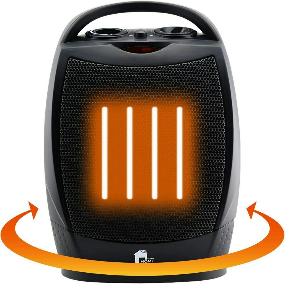 Superstille oscillerende ventilatorkachel met thermostaat
