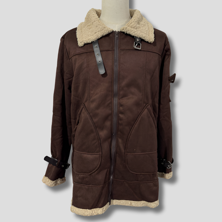 Camelkleurig bikerjack voor heren