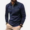 Heren's Langarm Polo Shirt met Borstzak