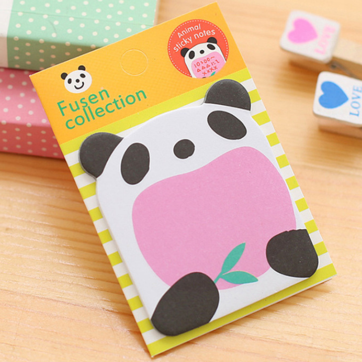 Schattige Panda Tekenfilm Plaknotities Memo Blok