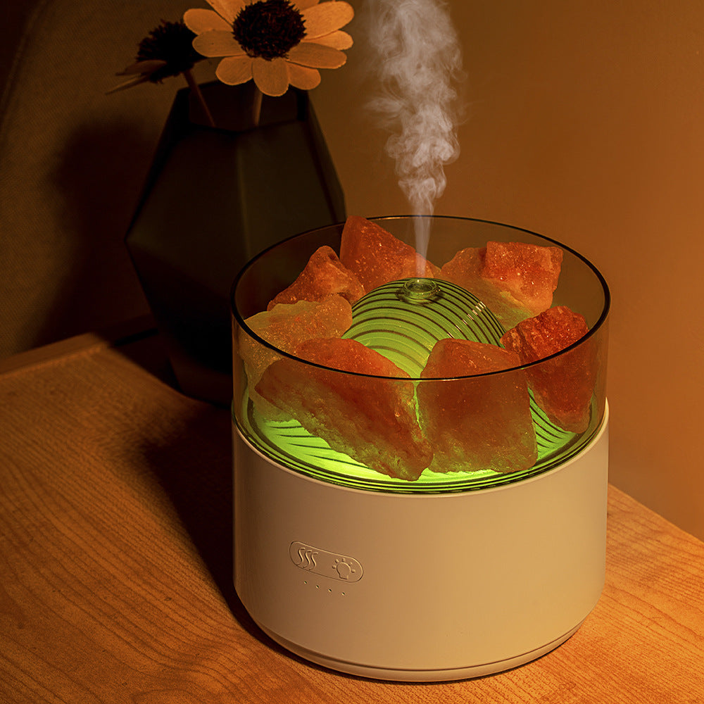 Aroma diffuser met zoutkristal, 7 ledkleuren en 2 standen