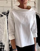 Casual Top met Brede Revers en Halve Col voor een Stijlvolle Look