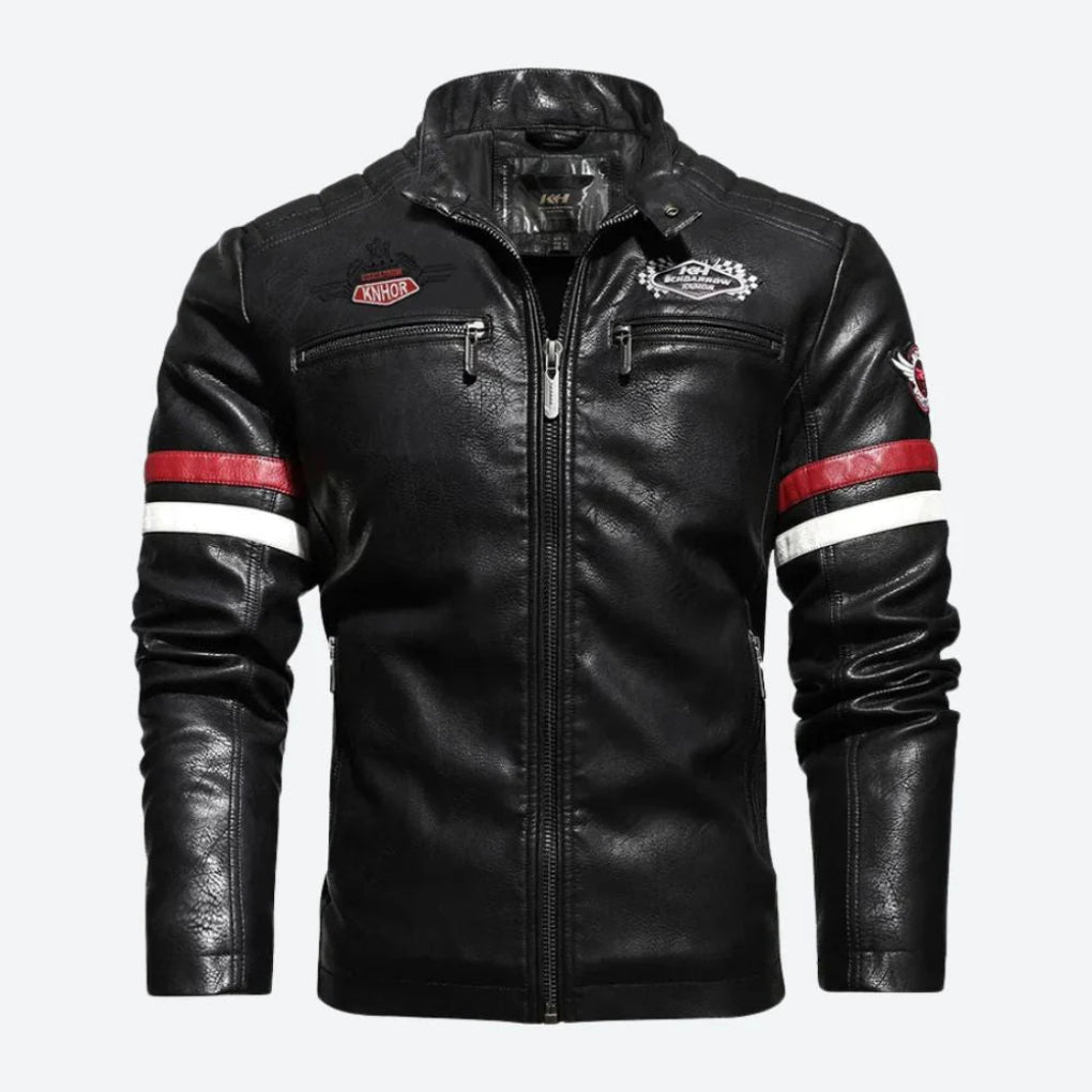 Stijlvol Zwart Heren Motorjack