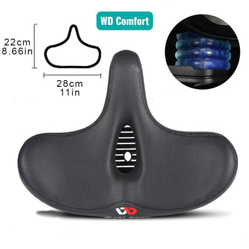 Comfortabele fietszadel met extra brede zit