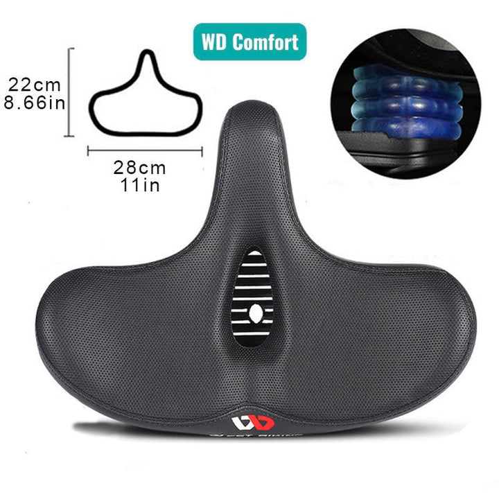 Comfortabele fietszadel met extra brede zit