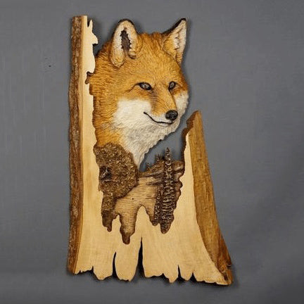 Handgesneden Houten Wanddecoratie in Diervorm