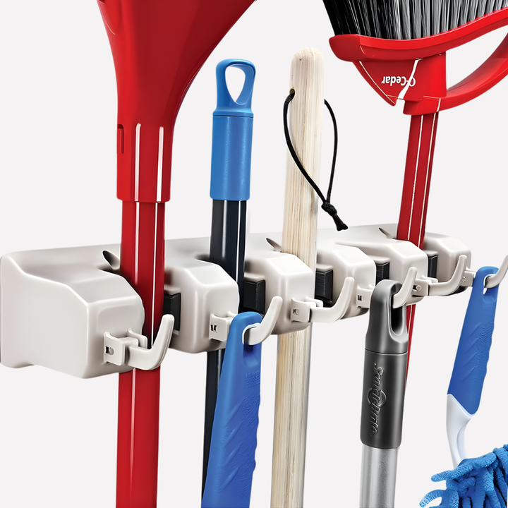 Wandmontage Bezem en Hulpmiddelen Organizer