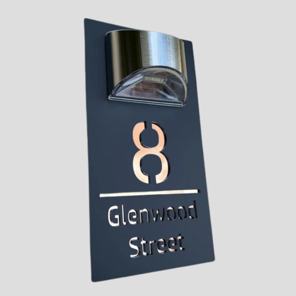 Zonne-huisnummerplaat