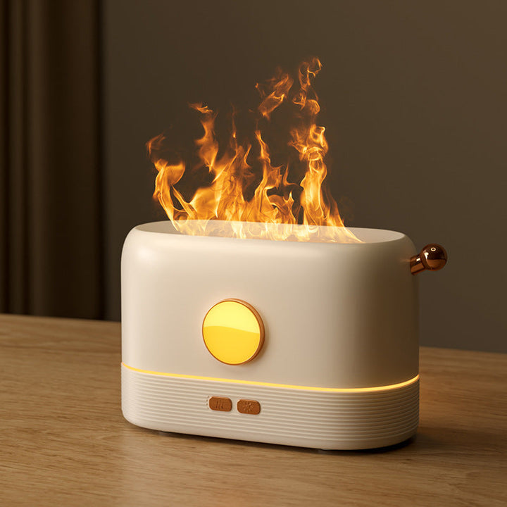 Compacte vlam diffuser op USB met watertank van 200 ml