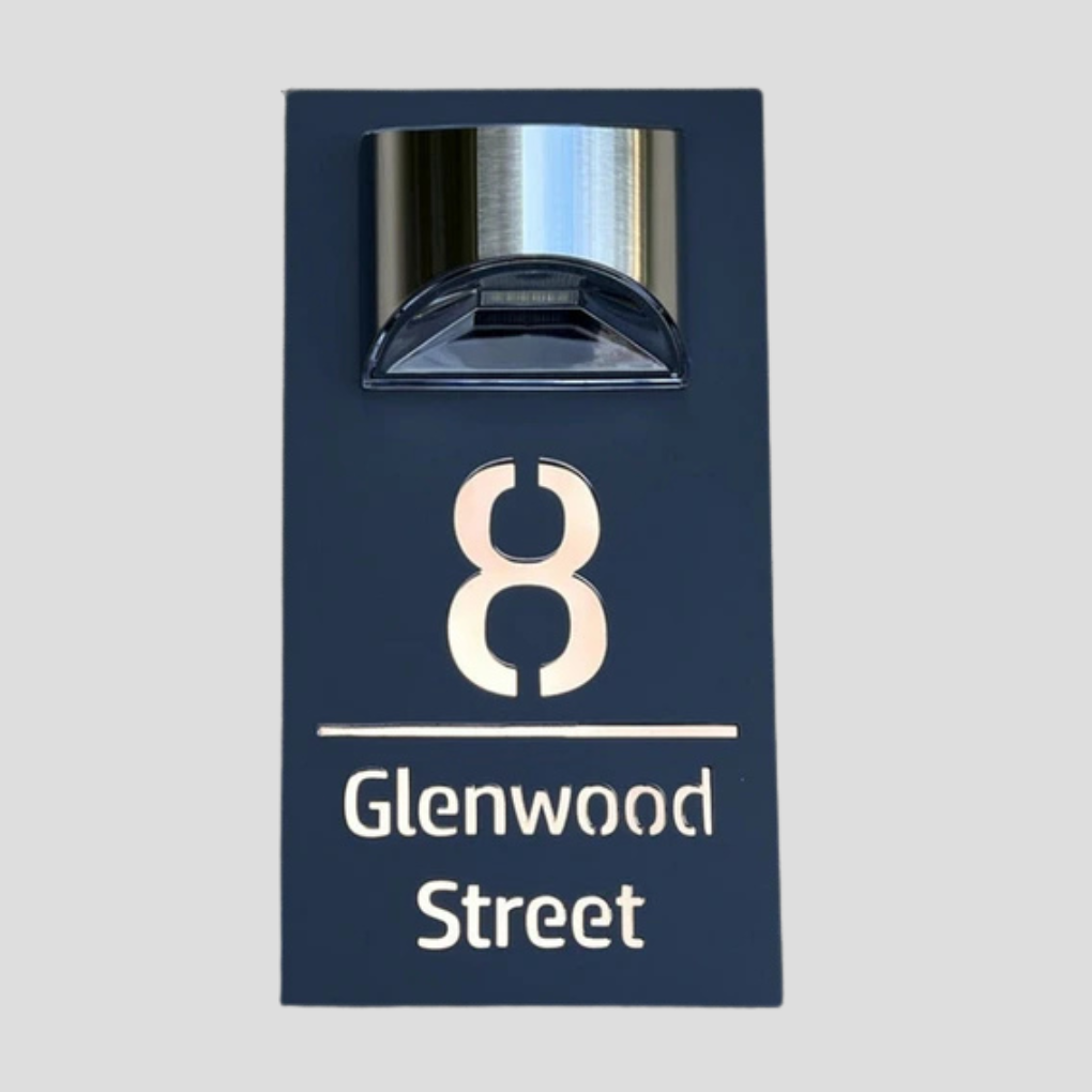 Zonne-huisnummerplaat