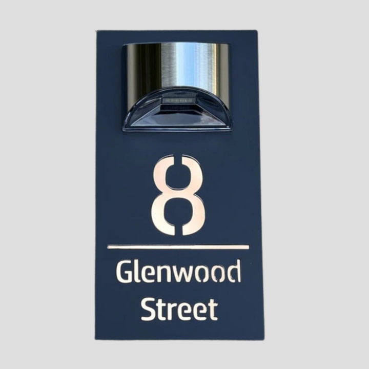 Zonne-huisnummerplaat