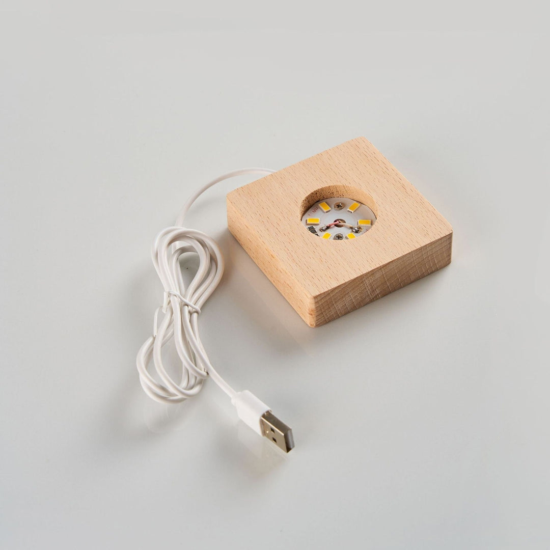 Kristallen bol met 3D-gravure, los of met lichtvoet