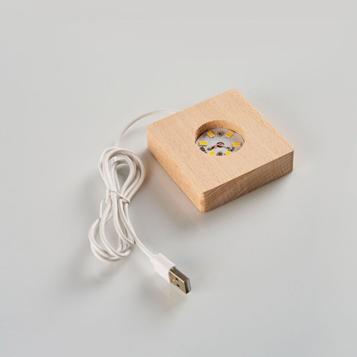 Kristallen bol met 3D-gravure, los of met lichtvoet