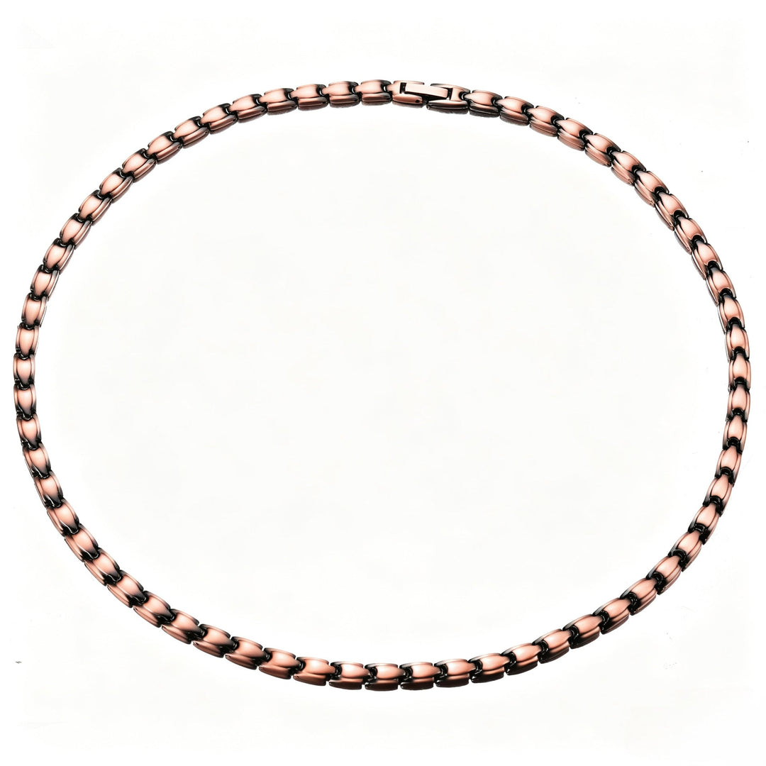 Unisex Red Copper Braided Necklace
