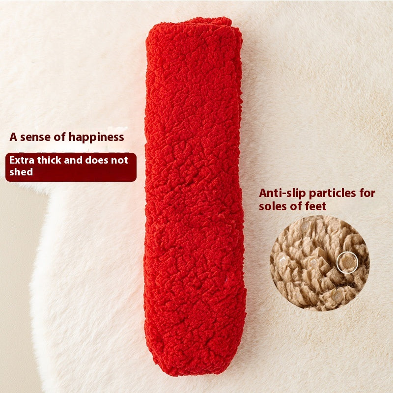 Fluffy huissokken van coral fleece met antislip, in 16 varianten