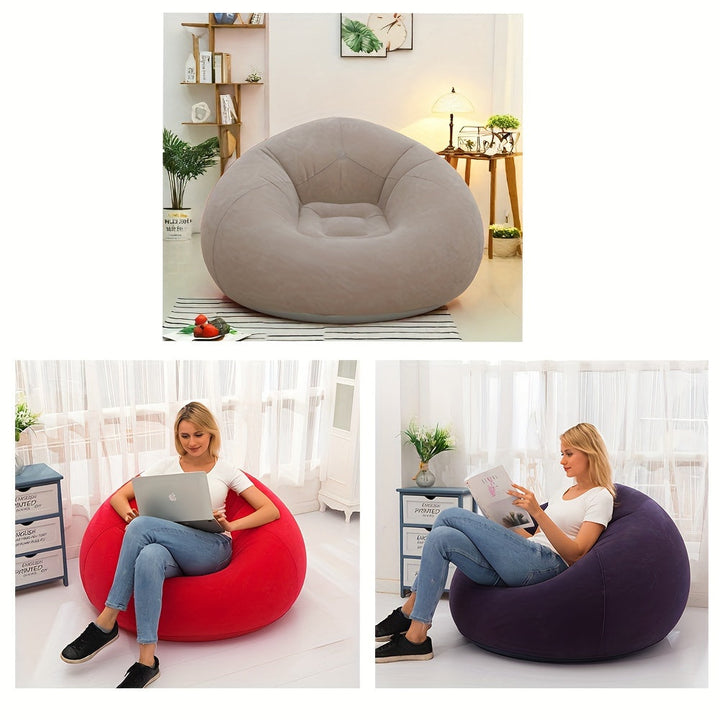 Zachte opblaasbare loungestoel – Ontspannen en compact voor binnen en buiten
